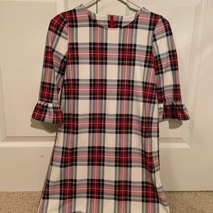 White and red plaid Vineyard Vines dress size L (14) kids